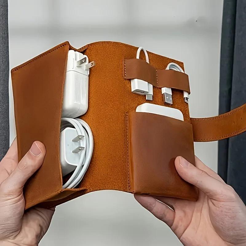 1pc couro do plutônio multi-co - Tech Accessories Travel Organizer Pouch avaliação e preço